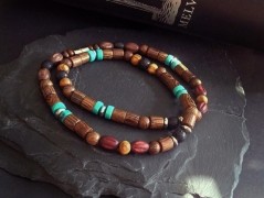 Náhrdelník s modrým achátem OCEANIA