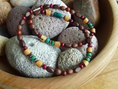 Náhrdelník s modrým achátem OCEANIA