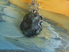 Náhrdelník s modrým achátem OCEANIA