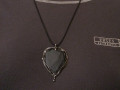 Černý pánský přívěsek srdce - kámen