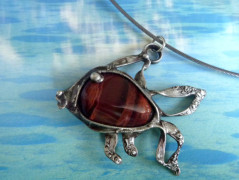 Náhrdelník s modrým achátem OCEANIA