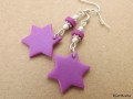 Náušnice Hvězdičky fialové