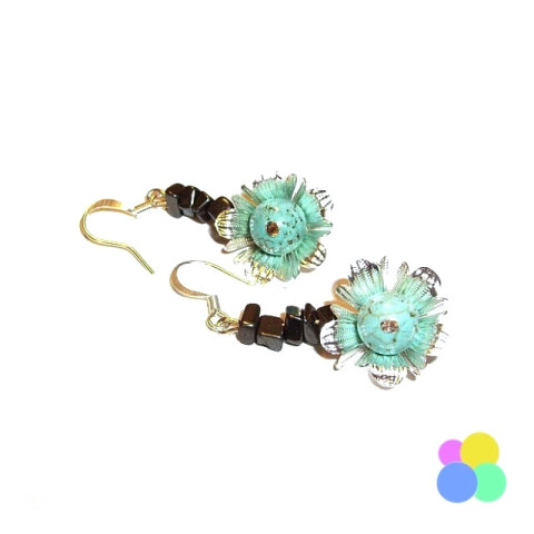 Náušnice, Luční kvítka modrá 