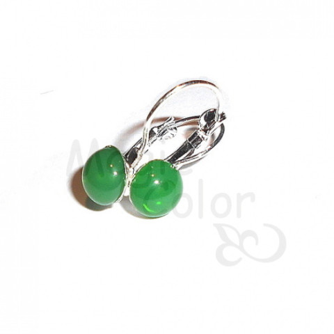 Náušnice, Vinutes Green Silver 