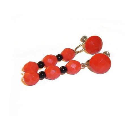 Náušnice, Klipsy, Red, Jablonex 