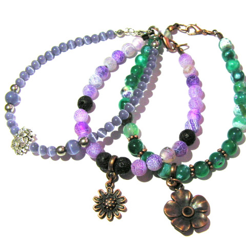 Náramek Fialka ( nerez ) 