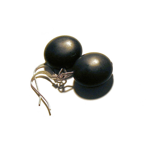 Ag Náušnice Matte ( Onyx ) 