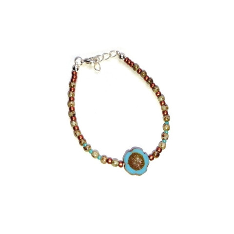 Náramek, Simple, Flower Bead 