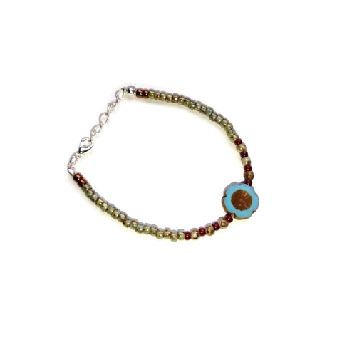 Náramek, Simple, Flower Blue 