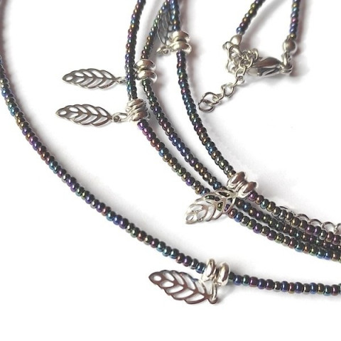 Nerez,Lankový náhrdelník Magic Iris 