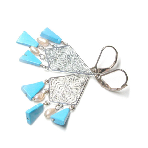 Stříbrné náušnice Filigrán 