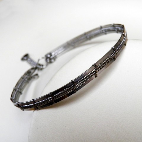 Náramek Antoin jemný nerezový drát wire wrapping nerezová ocel 