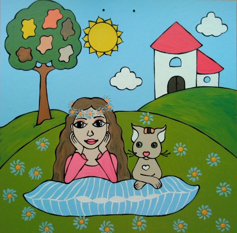 Obrázek - Kocháme se. dekorace dárek obraz kočka kocour kočička láska obrázek kočky kotě kočičky pohoda koťata kocourek pro radost siesta pro štěstí 