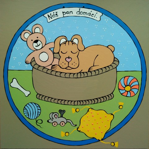 Obrázek - Náš pan domácí. dekorace dárek obraz kočka kocour kočička láska obrázek kočky kotě kočičky pohoda koťata kocourek pro radost siesta pro štěstí 