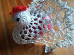 háčkovaná špička na vánoční stromek