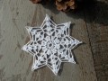 Háčkované vánoční ozdoby,hvězda č.6