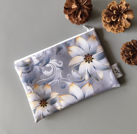 Kapsička na drobnosti - světle šedá taštička kapsička pouzdro na drobnosti 