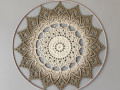 Mandala Khaki hvězda - průměr 45 cm