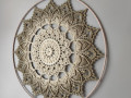 Mandala Khaki hvězda - průměr 45 cm