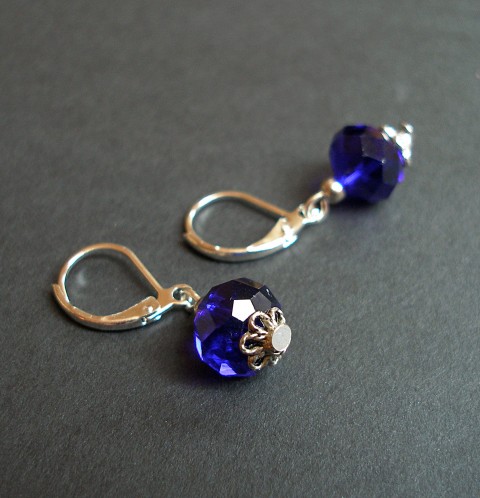 Tajemství noci II. ....... náušnice voda korálky moře náušnice modrá černá nebe noc 