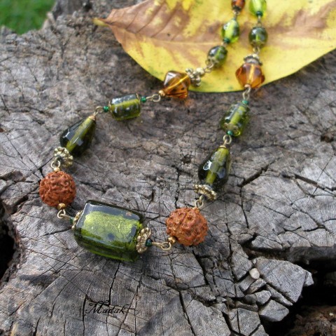 Christinne - náhrdelník SLEVA z 377 náhrdelník originální zelená podzim barevné sada starobylé ketlovaný jedinečný příběh 