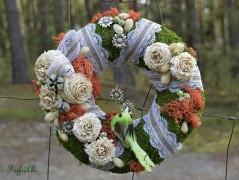 podzimní věneček s jelínkem..