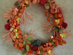 podzimní věneček s jelínkem..