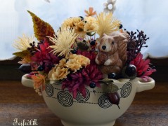 podzimní věneček s jelínkem..