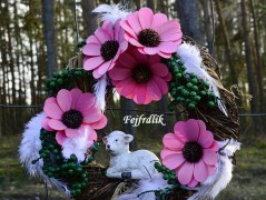 podzimní věneček s jelínkem..