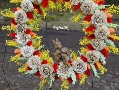 podzimní věneček s jelínkem..