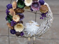 podzimní věneček s jelínkem..