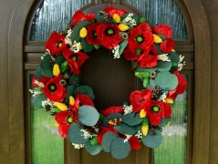 podzimní věneček s jelínkem..