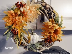 podzimní věneček s jelínkem..