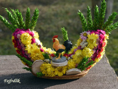 podzimní věneček s jelínkem..