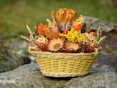 podzimní věneček s jelínkem..