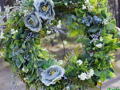 podzimní věneček s jelínkem..