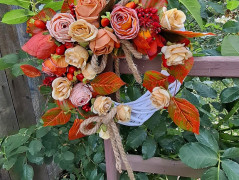 podzimní věneček s jelínkem..