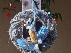 podzimní věneček s jelínkem..