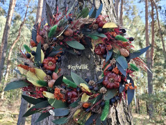 podzimní věneček s jelínkem..