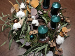 podzimní věneček s jelínkem..