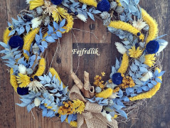 podzimní věneček s jelínkem..