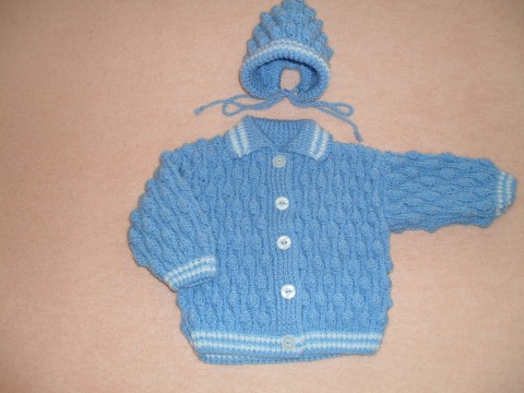 pletená soupravička pro miminko ručně pletené pro miminka baby do porodnice 