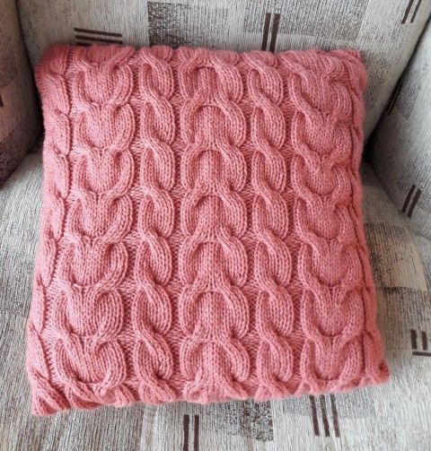Pletený povlak - lososový dekorace polštářek povlak na polštář pletený povlak 