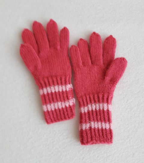 Dětské pletené prsťáčky pletené rukavice na zimu 