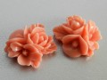 Květina resin, růžová - 2 ks