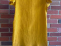 Dámská mušelinová šatovka mustard