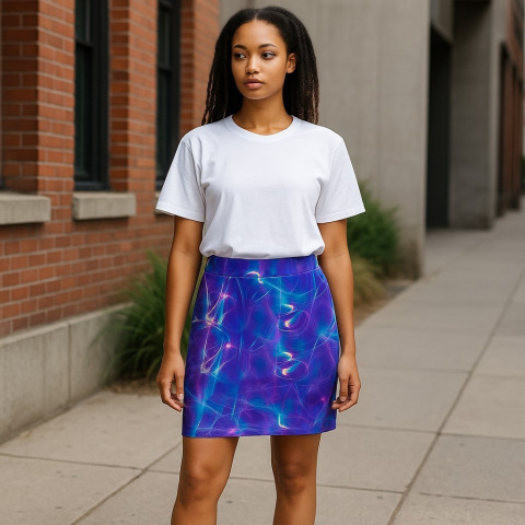 Dámská sukně fialová sukně zajímavá krátká purpurová business 