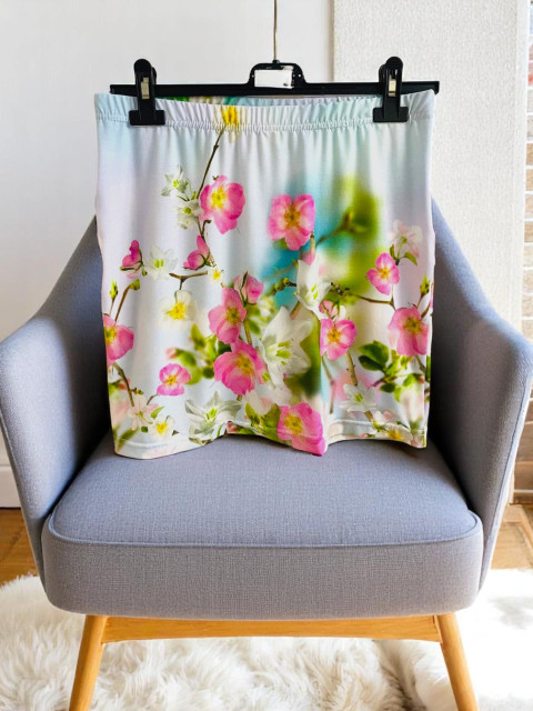 Dámská viskozová sukně léto - M fialová sukně zajímavá krátká purpurová business 