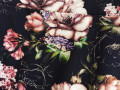 Dámská sukně květy na černé - S/M