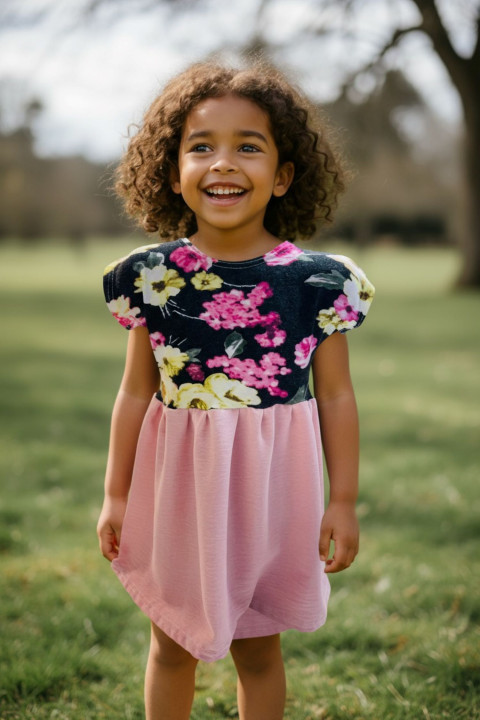 Dětské šaty květiny 116 